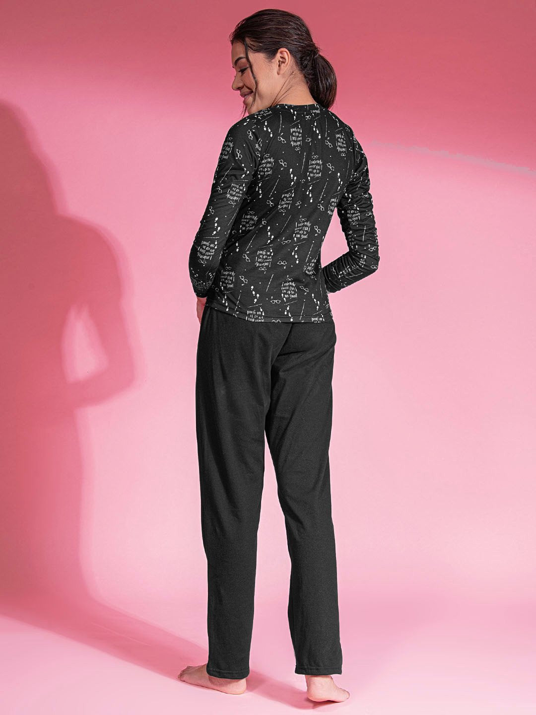 Adorify Women's Full Sleeves Printed Pajama Set