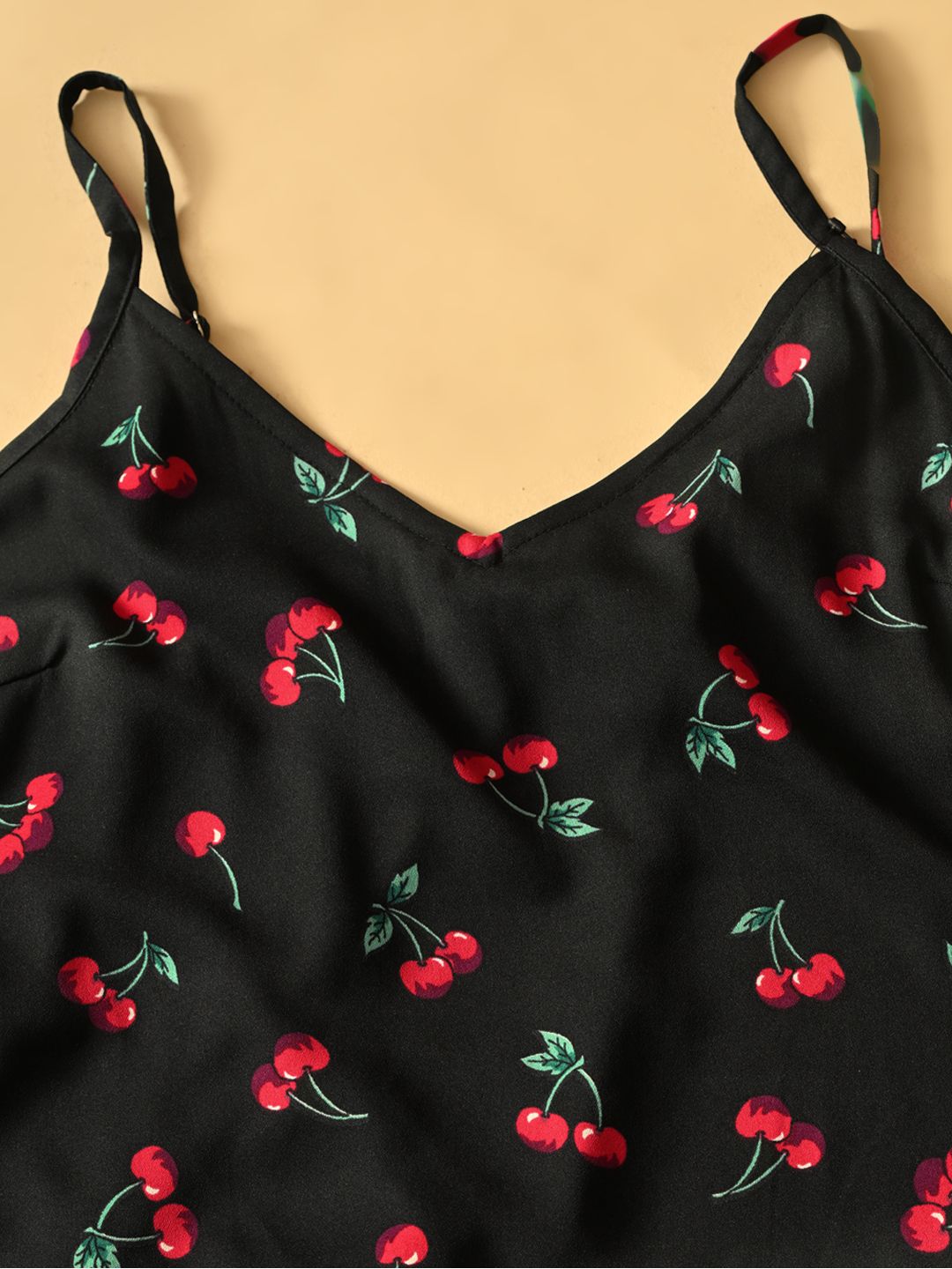 Women's Cherry Print Nightwear Shorts Set
