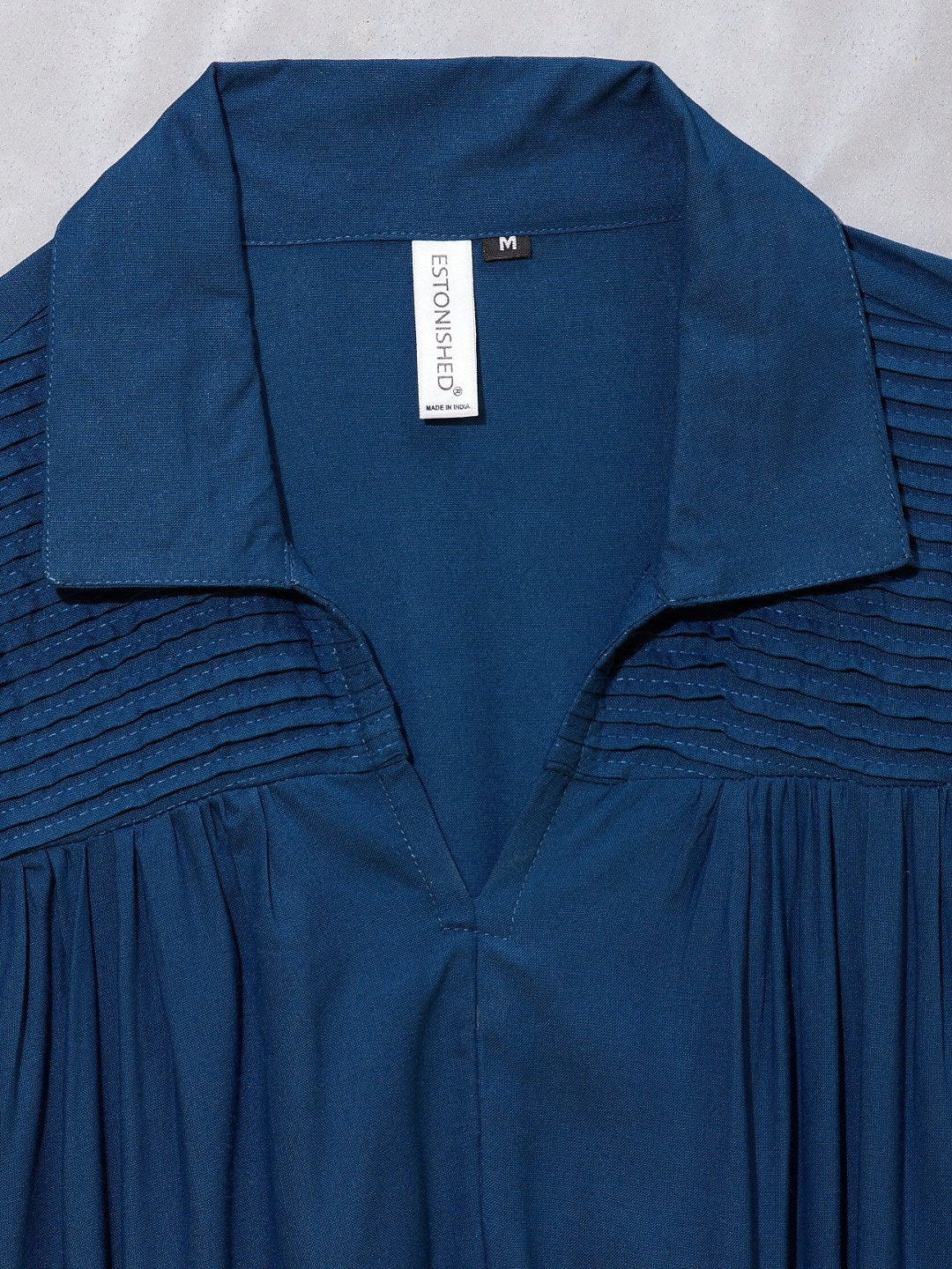 Women's Rayon Tunic with Collared Neck and Front Slit