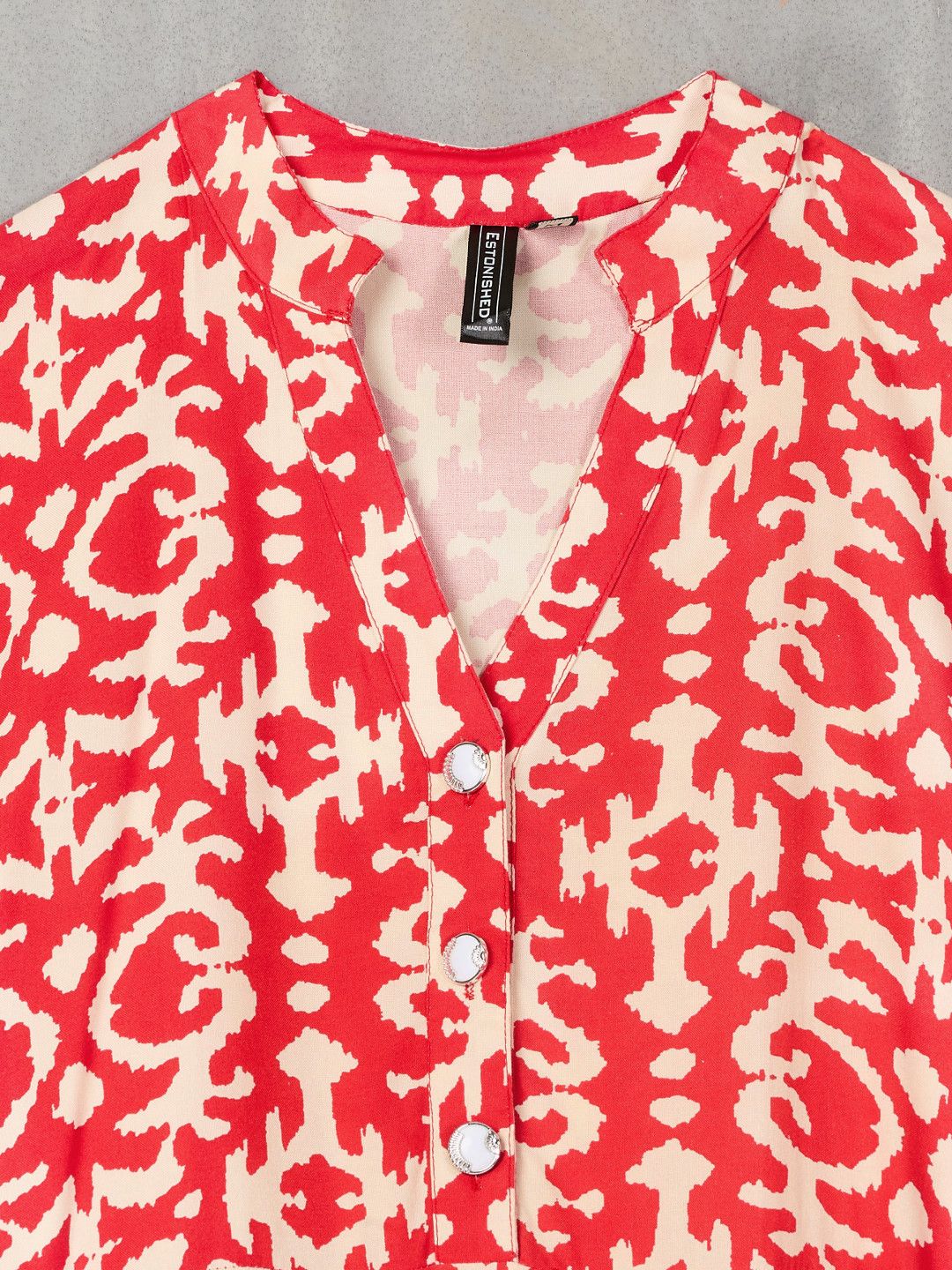 Elegant Ikkat Damask Pattern A-Line Dress for Women