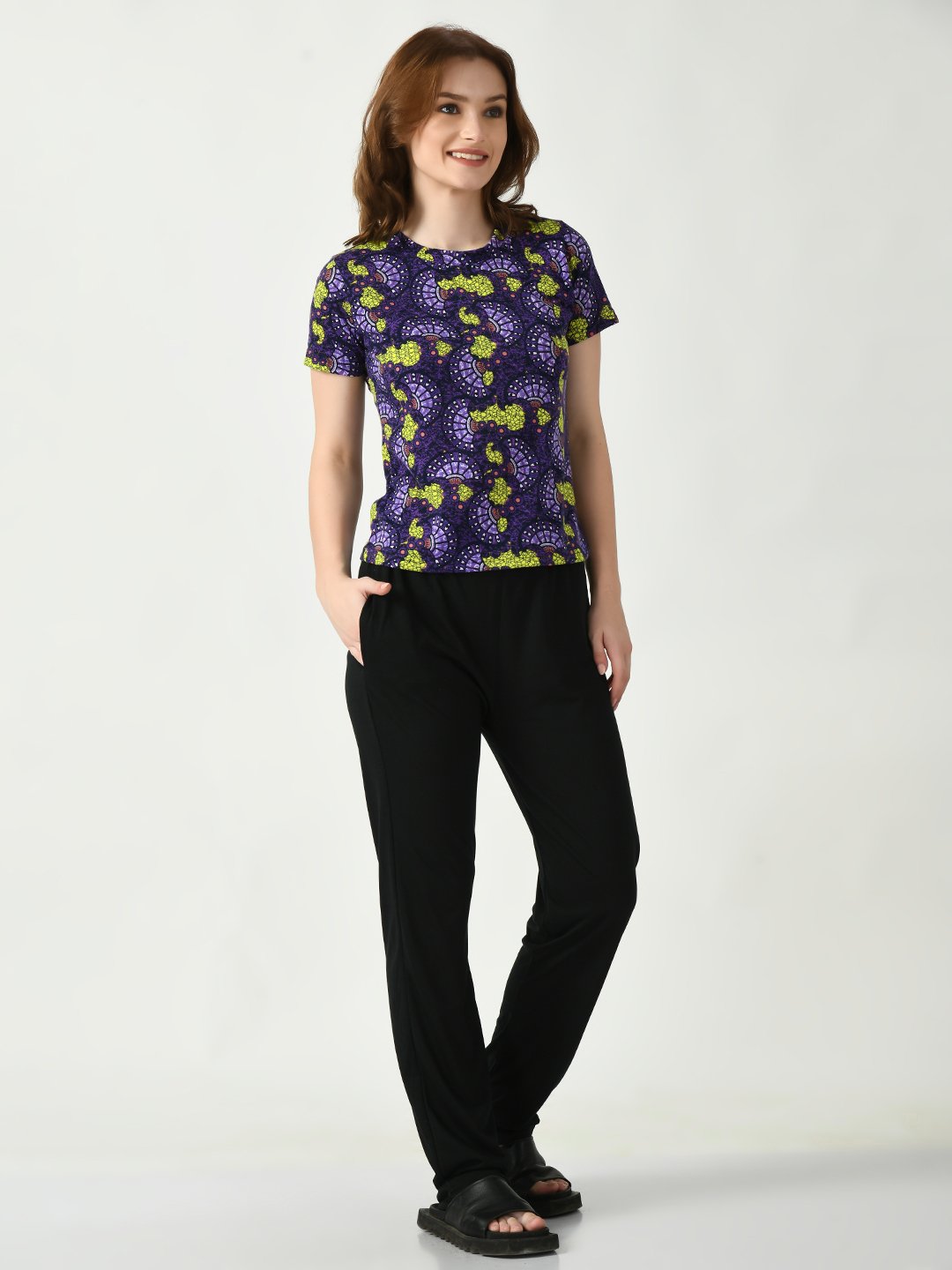 Adorify Women's Abstract Print Pajama Set