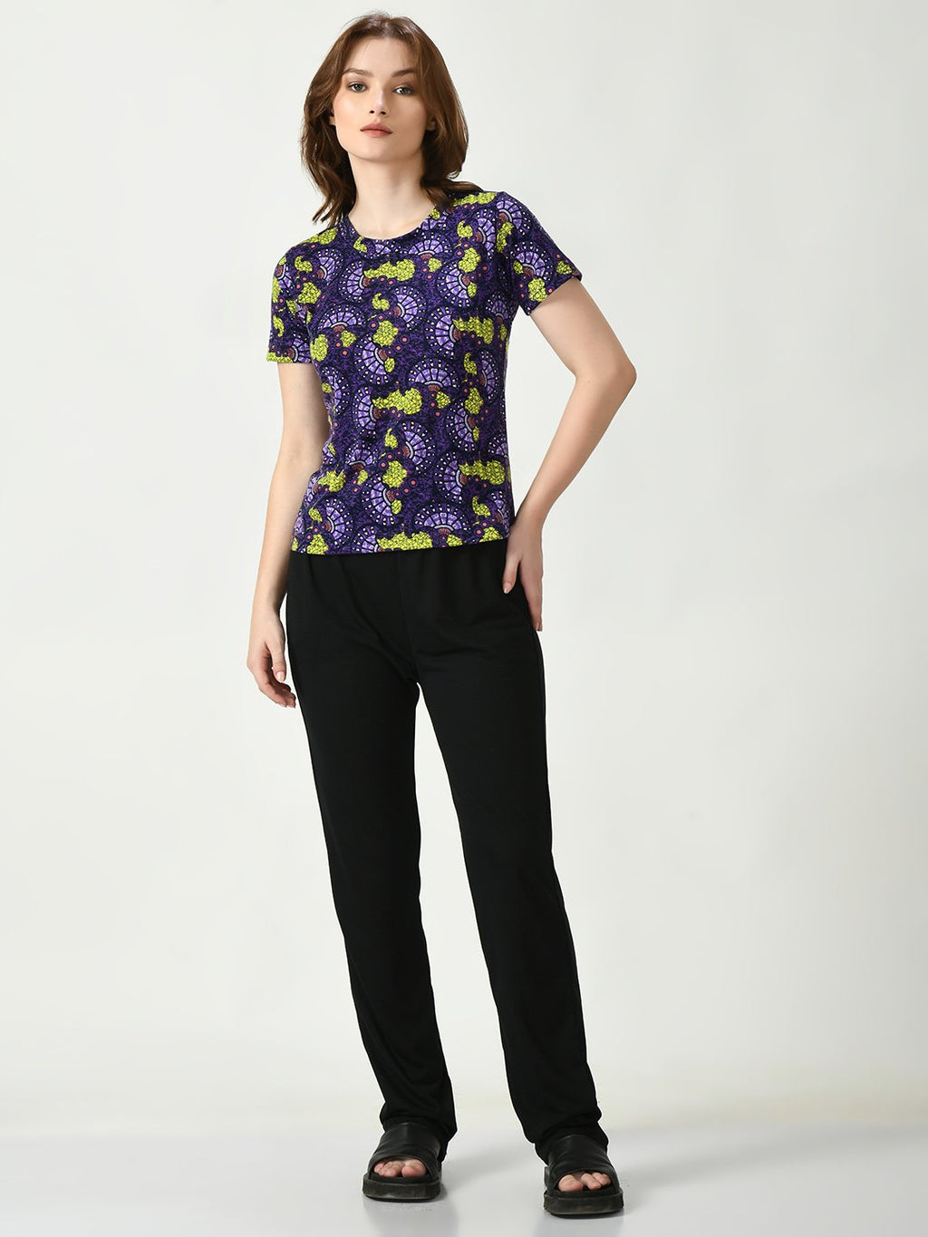 Adorify Women's Abstract Print Pajama Set
