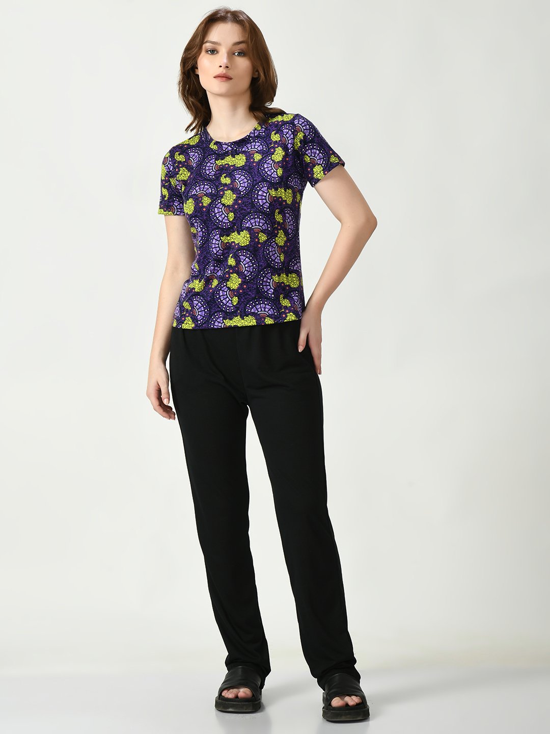 Adorify Women's Abstract Print Pajama Set