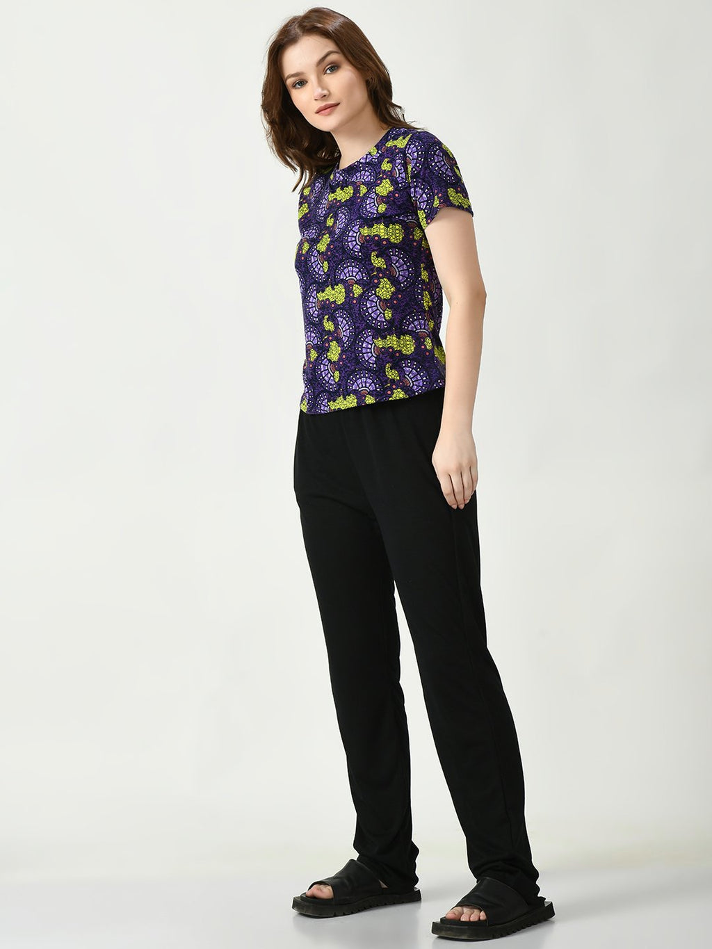 Adorify Women's Abstract Print Pajama Set