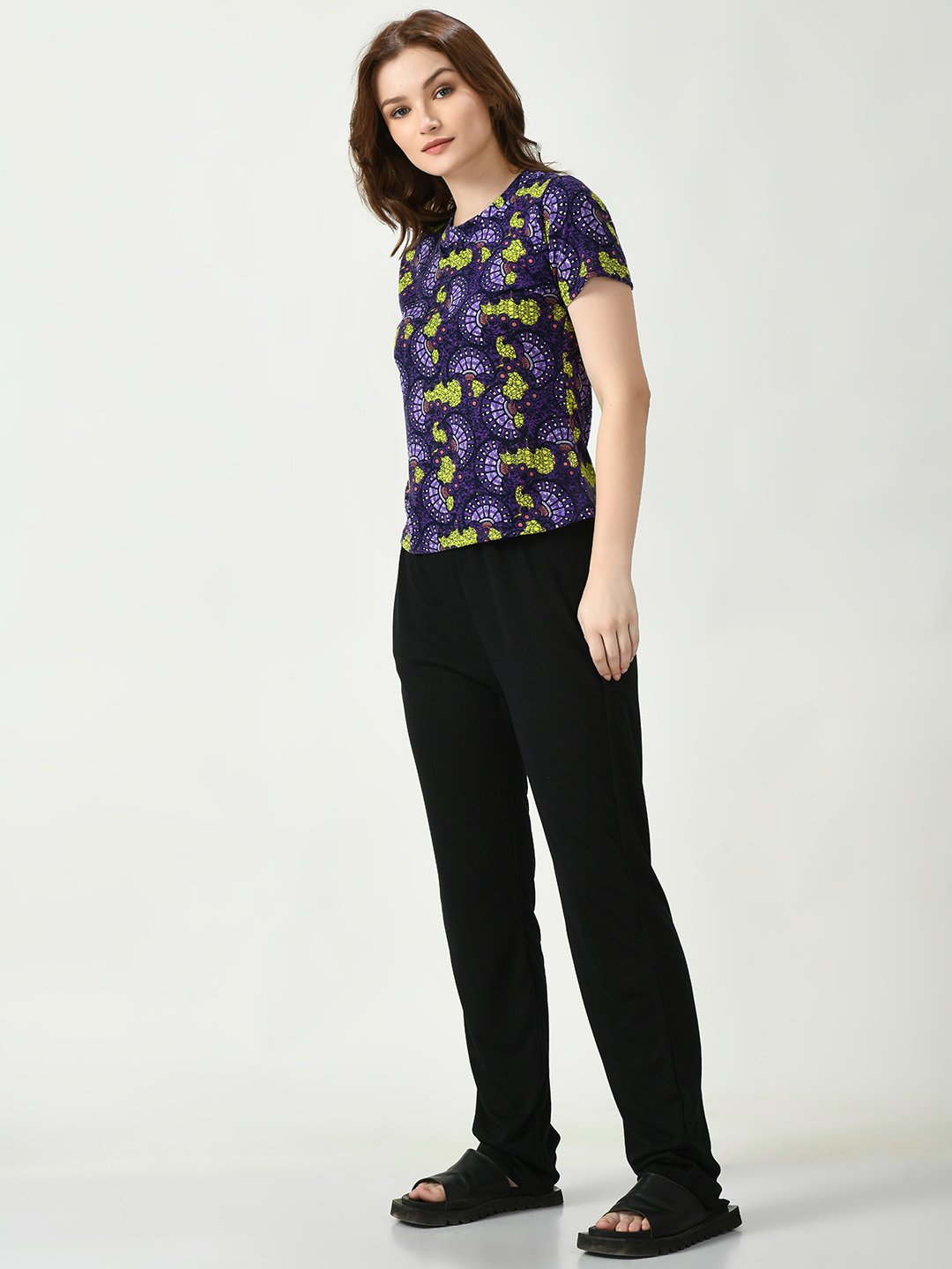 Adorify Women's Abstract Print Pajama Set