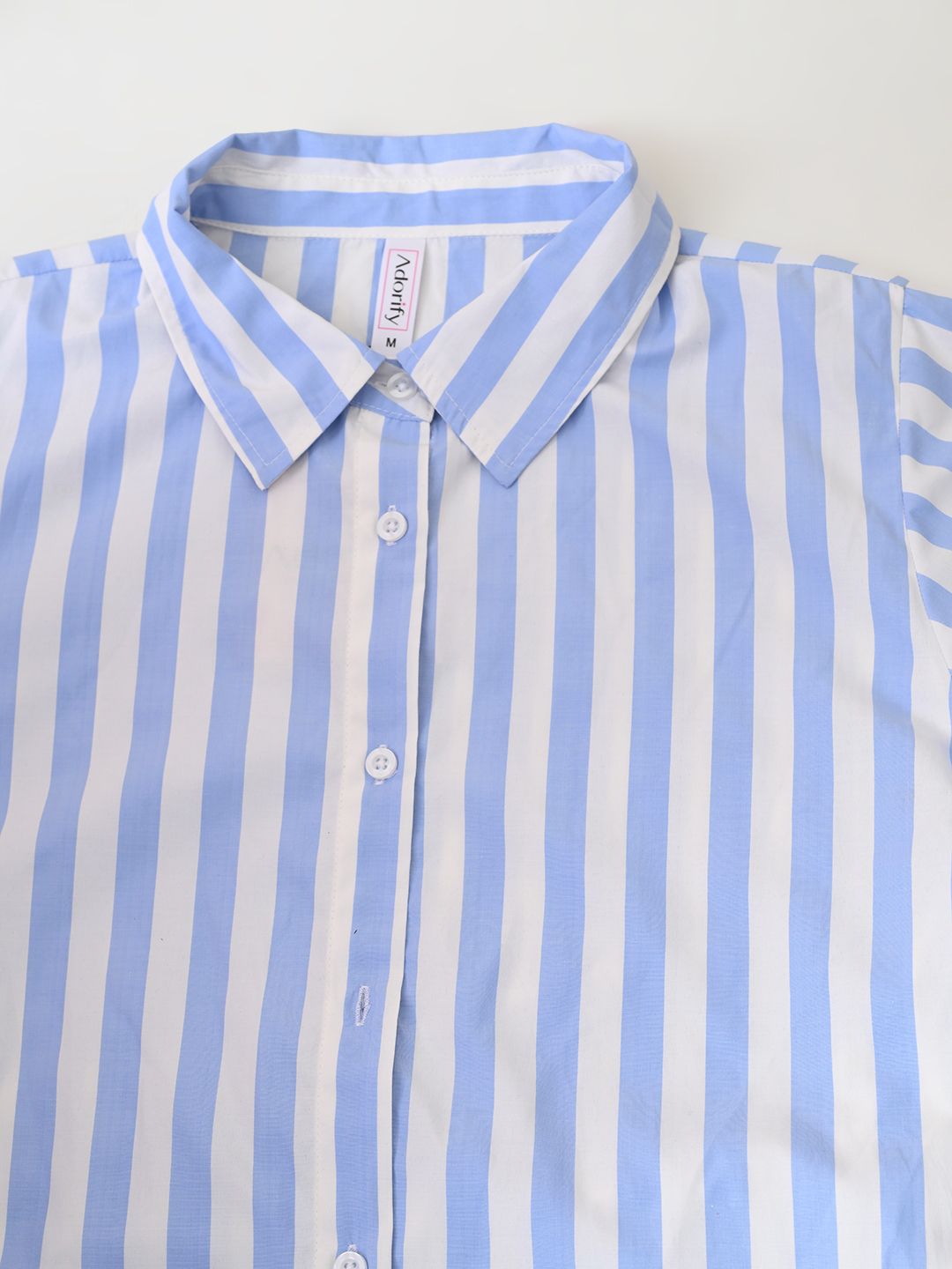Casual Striped Button-Down Shirt Dress for Women