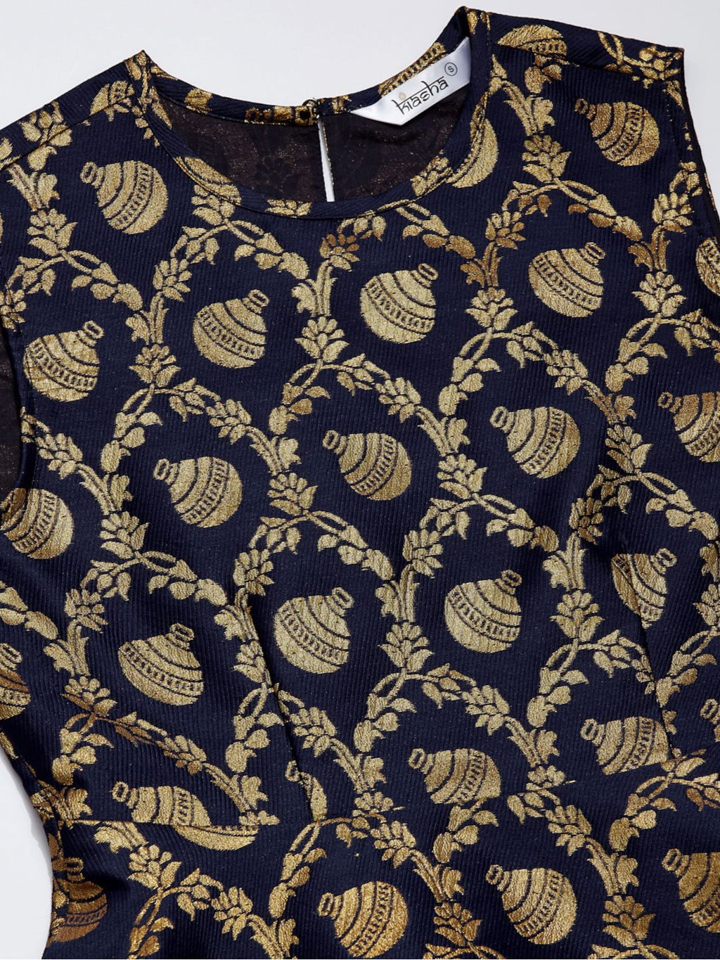Women Classic Brocade Peplum Top